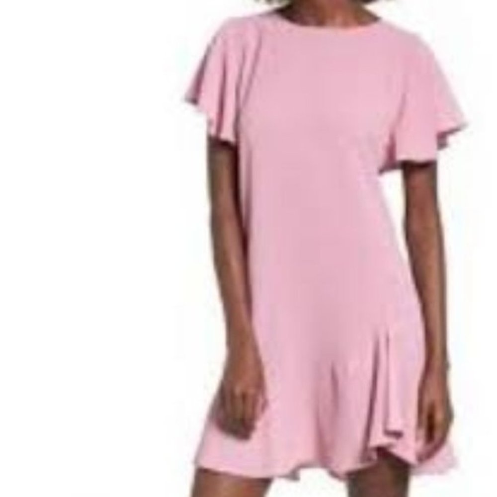 Leith Purple Victoria Ruffle Mini Dress